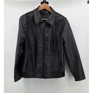 Ferrari F Collection Luxury Leather Motorcycle Jacket Men Size Medium Black NWOT